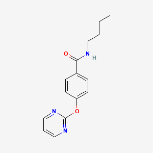 molecular formula C15H17N3O2 B5573193 N-butyl-4-(2-pyrimidinyloxy)benzamide 
