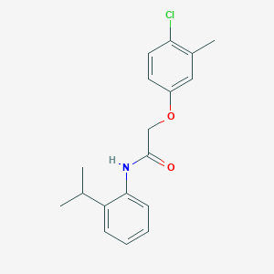 molecular formula C18H20ClNO2 B5573247 2-(4-chloro-3-methylphenoxy)-N-(2-propan-2-ylphenyl)acetamide 