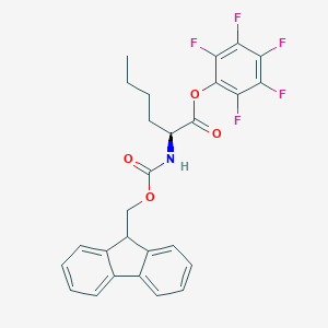 molecular formula C27H22F5NO4 B557334 (S)-全氟苯基 2-((((9H-芴-9-基)甲氧基)羰基)氨基)己酸酯 CAS No. 121593-77-9
