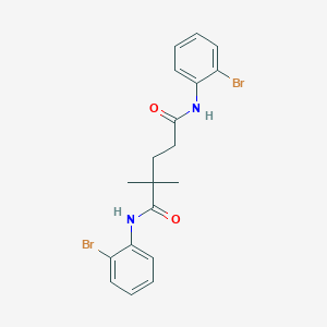 molecular formula C19H20Br2N2O2 B5573511 N,N'-bis(2-bromophenyl)-2,2-dimethylpentanediamide 