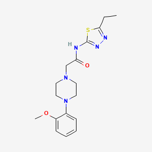 molecular formula C17H23N5O2S B5573636 N-(5-ethyl-1,3,4-thiadiazol-2-yl)-2-[4-(2-methoxyphenyl)piperazin-1-yl]acetamide 