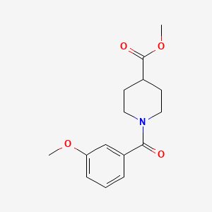 molecular formula C15H19NO4 B5573674 Methyl 1-(3-methoxybenzoyl)piperidine-4-carboxylate 