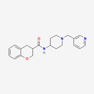 molecular formula C21H25N3O2 B5573782 N-[1-(pyridin-3-ylmethyl)piperidin-4-yl]chromane-3-carboxamide 