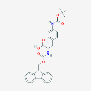 molecular formula C29H30N2O6 B557392 4-((tert-Butoxycarbonyl)amino)-N-(((9H-fluoren-9-yl)methoxy)(hydroxy)methylidene)phenylalanine CAS No. 174132-31-1