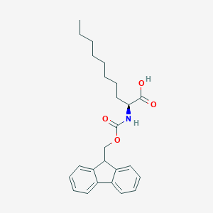 molecular formula C25H31NO4 B557405 (S)-2-((((9H-Fluoren-9-yl)methoxy)carbonyl)amino)decanoic acid CAS No. 193885-59-5