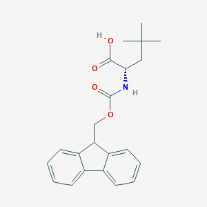molecular formula C22H25NO4 B557406 (S)-2-((((9H-Fluoren-9-yl)methoxy)carbonyl)amino)-4,4-dimethylpentanoic acid CAS No. 139551-74-9