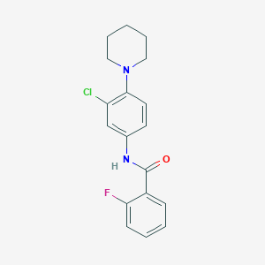 molecular formula C18H18ClFN2O B5574064 N-(3-chloro-4-piperidin-1-ylphenyl)-2-fluorobenzamide 