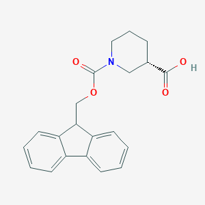 molecular formula C21H21NO4 B557410 (S)-1-(((9H-Fluoren-9-yl)methoxy)carbonyl)piperidine-3-carboxylic acid CAS No. 193693-68-4