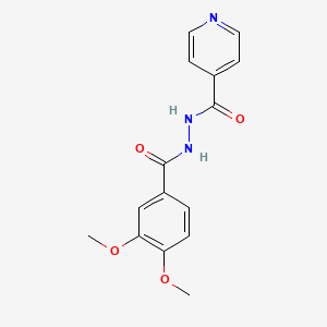 molecular formula C15H15N3O4 B5574111 N'-(3,4-dimethoxybenzoyl)isonicotinohydrazide 
