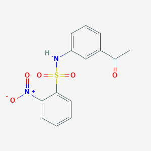 molecular formula C14H12N2O5S B5574118 N-(3-acetylphenyl)-2-nitrobenzenesulfonamide 