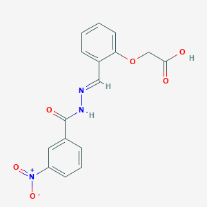 molecular formula C16H13N3O6 B5574178 2-[2-[(E)-[(3-nitrobenzoyl)hydrazinylidene]methyl]phenoxy]acetic acid 