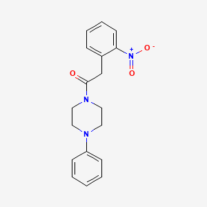 molecular formula C18H19N3O3 B5574233 2-(2-NITROPHENYL)-1-(4-PHENYLPIPERAZINO)-1-ETHANONE 