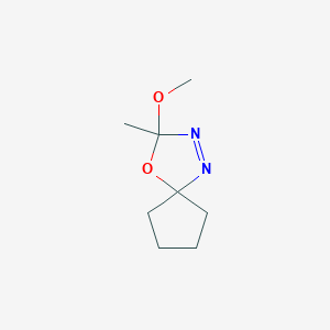 molecular formula C8H14N2O2 B055744 2-Methoxy-2-methyl-1-oxa-3,4-diazaspiro[4.4]non-3-ene CAS No. 119393-19-0