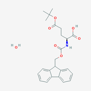 molecular formula C24H29NO7 B557465 (S)-2-((((9H-Fluoren-9-yl)methoxy)carbonyl)amino)-5-(tert-butoxy)-5-oxopentanoic acid hydrate CAS No. 204251-24-1