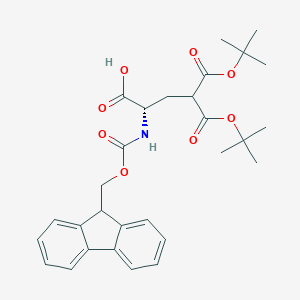 molecular formula C29H35NO8 B557479 (S)-2-((((9H-Fluoren-9-yl)methoxy)carbonyl)amino)-5-(tert-butoxy)-4-(tert-butoxycarbonyl)-5-oxopentanoic acid CAS No. 111662-64-7