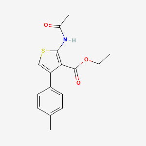 molecular formula C16H17NO3S B5574963 Ethyl 2-acetamido-4-(4-methylphenyl)thiophene-3-carboxylate 