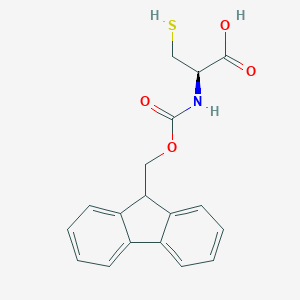 molecular formula C18H17NO4S B557499 (R)-2-((((9H-Fluoren-9-yl)methoxy)carbonyl)amino)-3-mercaptopropanoic acid CAS No. 135248-89-4