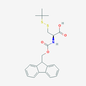 molecular formula C22H25NO4S2 B557500 (R)-2-((((9H-芴-9-基)甲氧羰基)氨基)-3-(叔丁基二硫代)丙酸 CAS No. 73724-43-3