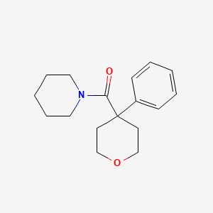 molecular formula C17H23NO2 B5575010 (4-PHENYLTETRAHYDRO-2H-PYRAN-4-YL)(PIPERIDINO)METHANONE 