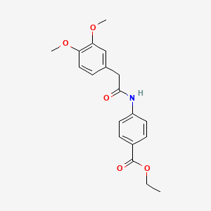 molecular formula C19H21NO5 B5575027 ETHYL 4-[2-(3,4-DIMETHOXYPHENYL)ACETAMIDO]BENZOATE 
