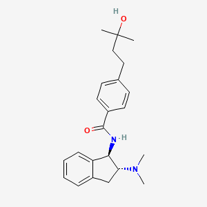 molecular formula C23H30N2O2 B5575035 N-[(1R,2R)-2-(dimethylamino)-2,3-dihydro-1H-inden-1-yl]-4-(3-hydroxy-3-methylbutyl)benzamide 