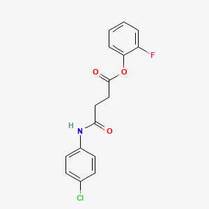 molecular formula C16H13ClFNO3 B5575076 (2-Fluorophenyl) 4-(4-chloroanilino)-4-oxobutanoate 