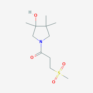 molecular formula C11H21NO4S B5575092 3,4,4-trimethyl-1-[3-(methylsulfonyl)propanoyl]pyrrolidin-3-ol 