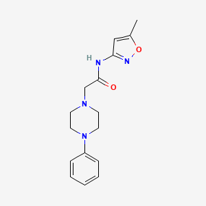 molecular formula C16H20N4O2 B5575242 N-(5-methyl-1,2-oxazol-3-yl)-2-(4-phenylpiperazin-1-yl)acetamide 