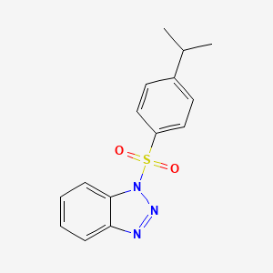 molecular formula C15H15N3O2S B5575247 1H-1,2,3-BENZOTRIAZOL-1-YL (4-ISOPROPYLPHENYL) SULFONE 