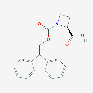 molecular formula C19H17NO4 B557525 (S)-1-(((9H-Fluoren-9-yl)methoxy)carbonyl)azetidine-2-carboxylic acid CAS No. 136552-06-2