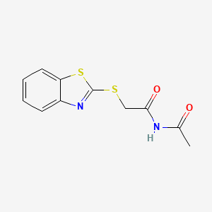 molecular formula C11H10N2O2S2 B5575270 N-acetyl-2-(1,3-benzothiazol-2-ylsulfanyl)acetamide 
