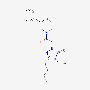 molecular formula C20H28N4O3 B5575308 5-butyl-4-ethyl-2-[2-oxo-2-(2-phenyl-4-morpholinyl)ethyl]-2,4-dihydro-3H-1,2,4-triazol-3-one 
