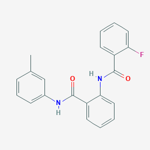 molecular formula C21H17FN2O2 B5575328 2-(2-FLUOROBENZAMIDO)-N-(3-METHYLPHENYL)BENZAMIDE 