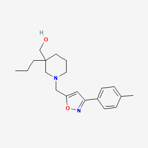 molecular formula C20H28N2O2 B5575414 (1-{[3-(4-methylphenyl)isoxazol-5-yl]methyl}-3-propylpiperidin-3-yl)methanol 