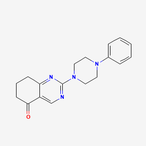 molecular formula C18H20N4O B5575420 2-(4-phenylpiperazin-1-yl)-7,8-dihydroquinazolin-5(6H)-one 