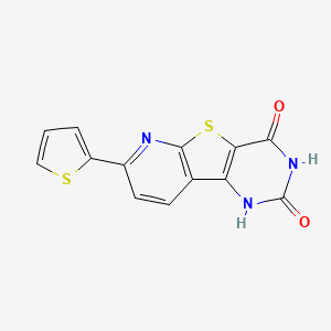 molecular formula C13H7N3O2S2 B5575455 4-hydroxy-7-(2-thienyl)pyrido[3',2':4,5]thieno[3,2-d]pyrimidin-2(1H)-one 