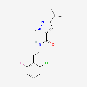 molecular formula C16H19ClFN3O B5575462 N-[2-(2-chloro-6-fluorophenyl)ethyl]-3-isopropyl-1-methyl-1H-pyrazole-5-carboxamide 