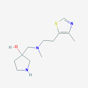molecular formula C12H21N3OS B5575487 3-({methyl[2-(4-methyl-1,3-thiazol-5-yl)ethyl]amino}methyl)-3-pyrrolidinol dihydrochloride 