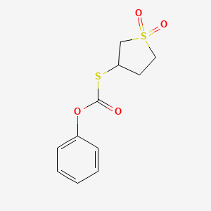 molecular formula C11H12O4S2 B5575528 S-(1,1-dioxidotetrahydro-3-thienyl) O-phenyl thiocarbonate 