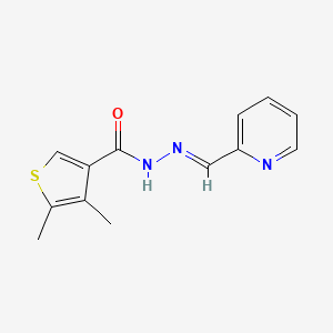 molecular formula C13H13N3OS B5575603 4,5-dimethyl-N'-(2-pyridinylmethylene)-3-thiophenecarbohydrazide 