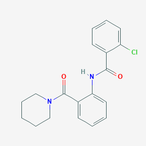 molecular formula C19H19ClN2O2 B5575636 2-chloro-N-[2-(piperidine-1-carbonyl)phenyl]benzamide 