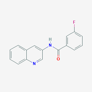 molecular formula C16H11FN2O B5575670 3-fluoro-N-3-quinolinylbenzamide 