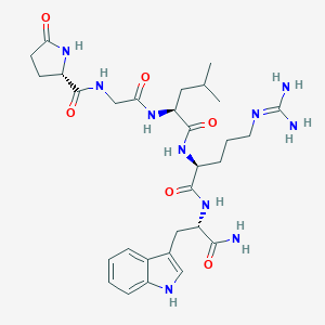 molecular formula C30H44N10O6 B055757 Antho-rwamide II CAS No. 118904-15-7