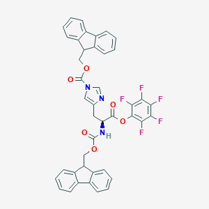 9H-fluoren-9-ylmethyl 4-[(2S)-2-(9H-fluoren-9-ylmethoxycarbonylamino)-3-oxo-3-(2,3,4,5,6-pentafluorophenoxy)propyl]imidazole-1-carboxylate