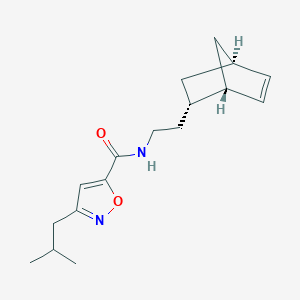 molecular formula C17H24N2O2 B5575764 N-{2-[(1S*,2S*,4S*)-bicyclo[2.2.1]hept-5-en-2-yl]ethyl}-3-isobutyl-5-isoxazolecarboxamide 
