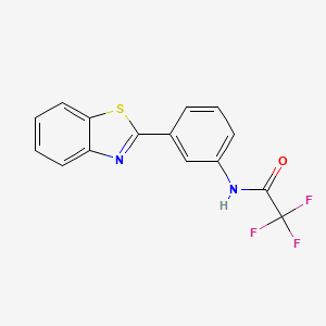 molecular formula C15H9F3N2OS B5575781 N-[3-(1,3-benzothiazol-2-yl)phenyl]-2,2,2-trifluoroacetamide 