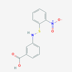 molecular formula C13H10N2O4S B5575826 3-{[(2-Nitrophenyl)sulfanyl]amino}benzoic acid 