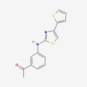 molecular formula C15H12N2OS2 B5575846 1-(3-{[4-(2-thienyl)-1,3-thiazol-2-yl]amino}phenyl)ethanone 