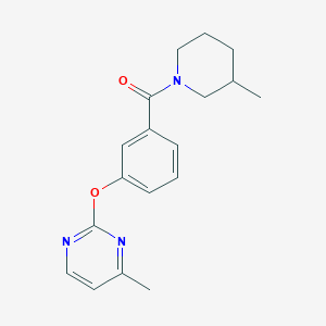 molecular formula C18H21N3O2 B5575847 4-methyl-2-{3-[(3-methyl-1-piperidinyl)carbonyl]phenoxy}pyrimidine 