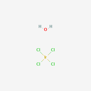 molecular formula Cl4H2IrO B055759 Iridium(IV) chloride hydrate CAS No. 119401-96-6